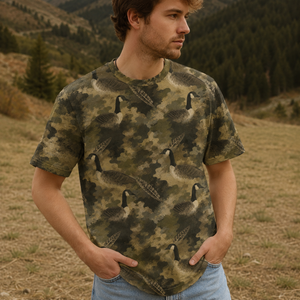 Goose Camouflage Graphic Pattern All Over Print Shirt