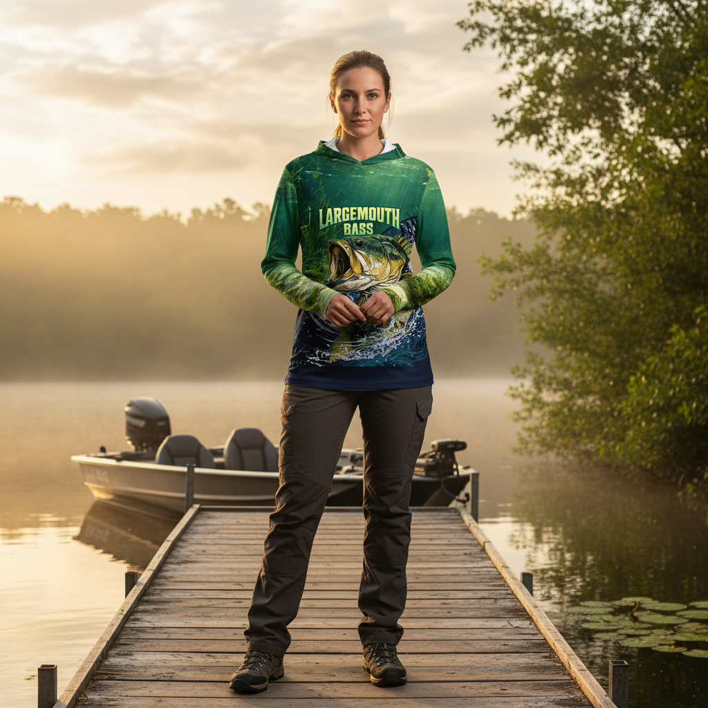 Largemouth Bass Vintage All Over Print Shirt