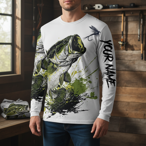 Custom Name Largemouth Bass All Over Print Shirt