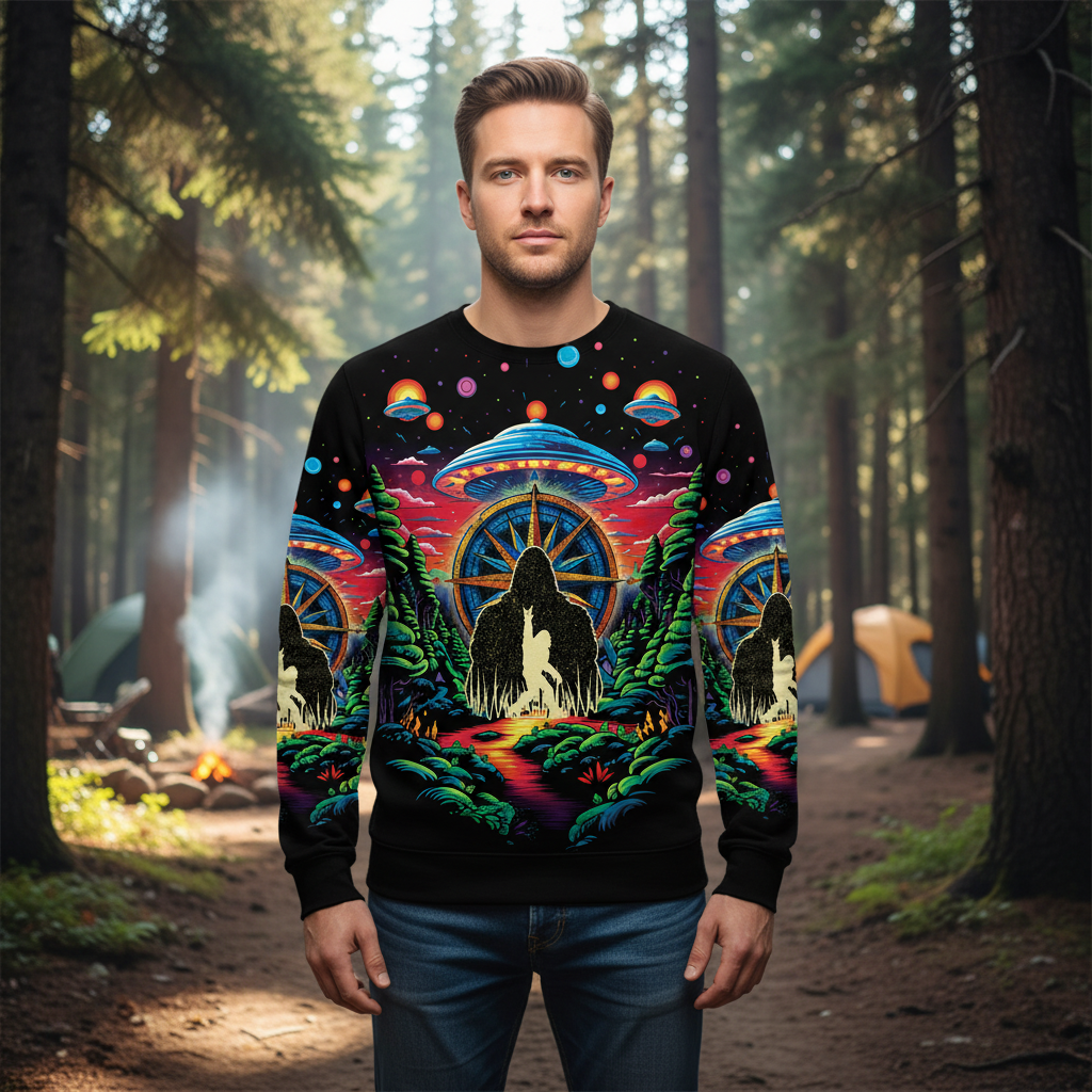 Not All Who Wander Are Lost Bigfoot All Over Print Shirt