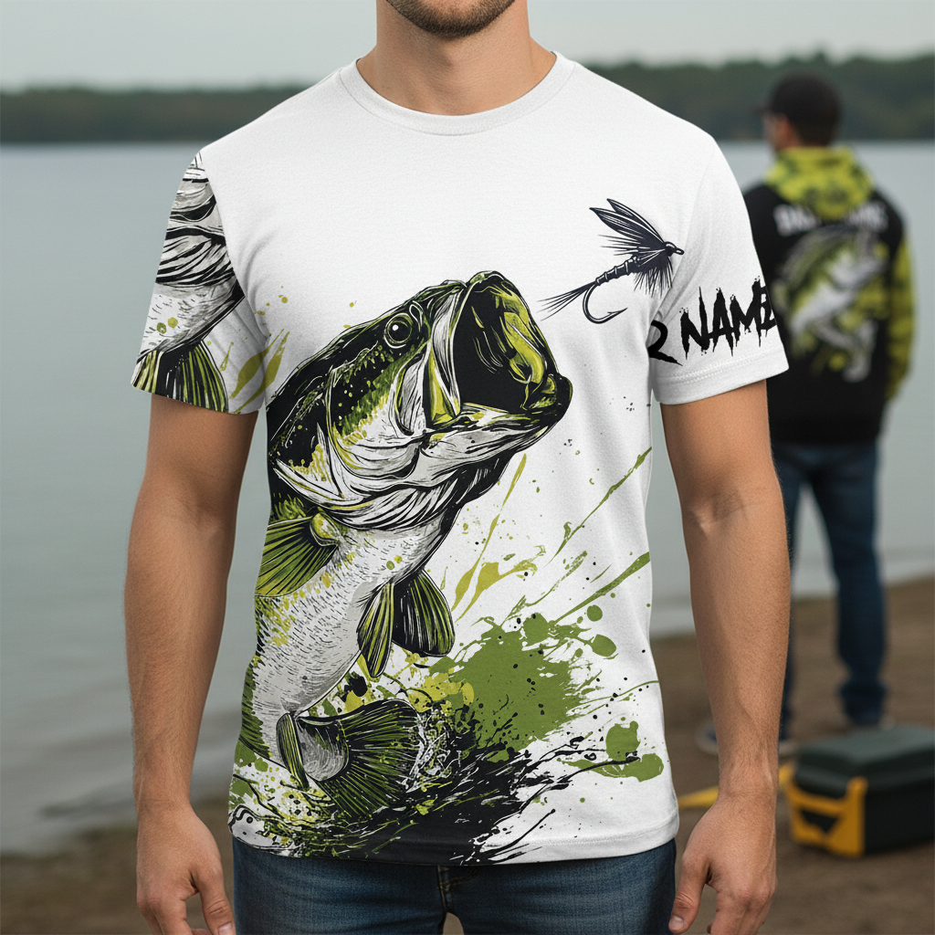 Custom Name Largemouth Bass All Over Print Shirt