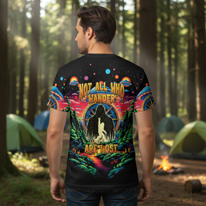 Not All Who Wander Are Lost Bigfoot All Over Print Shirt