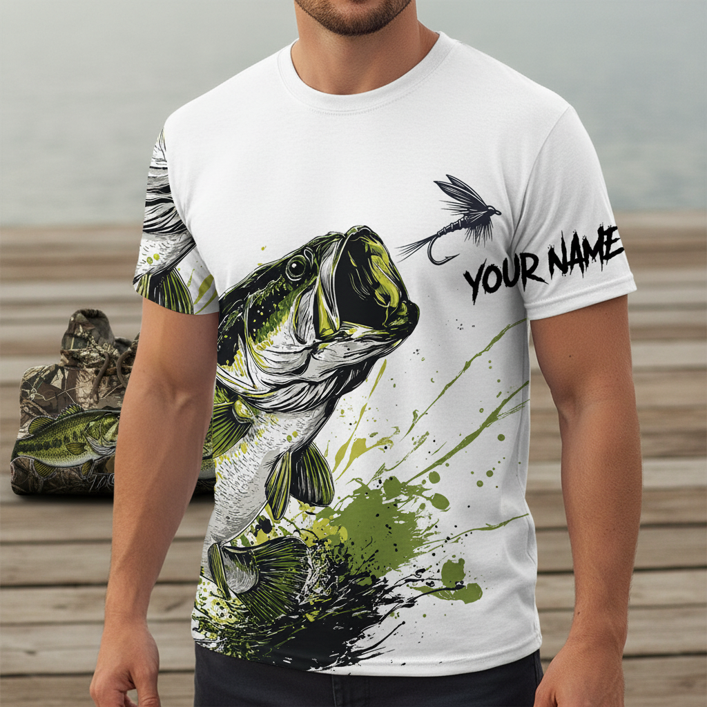 Custom Name Largemouth Bass All Over Print Shirt