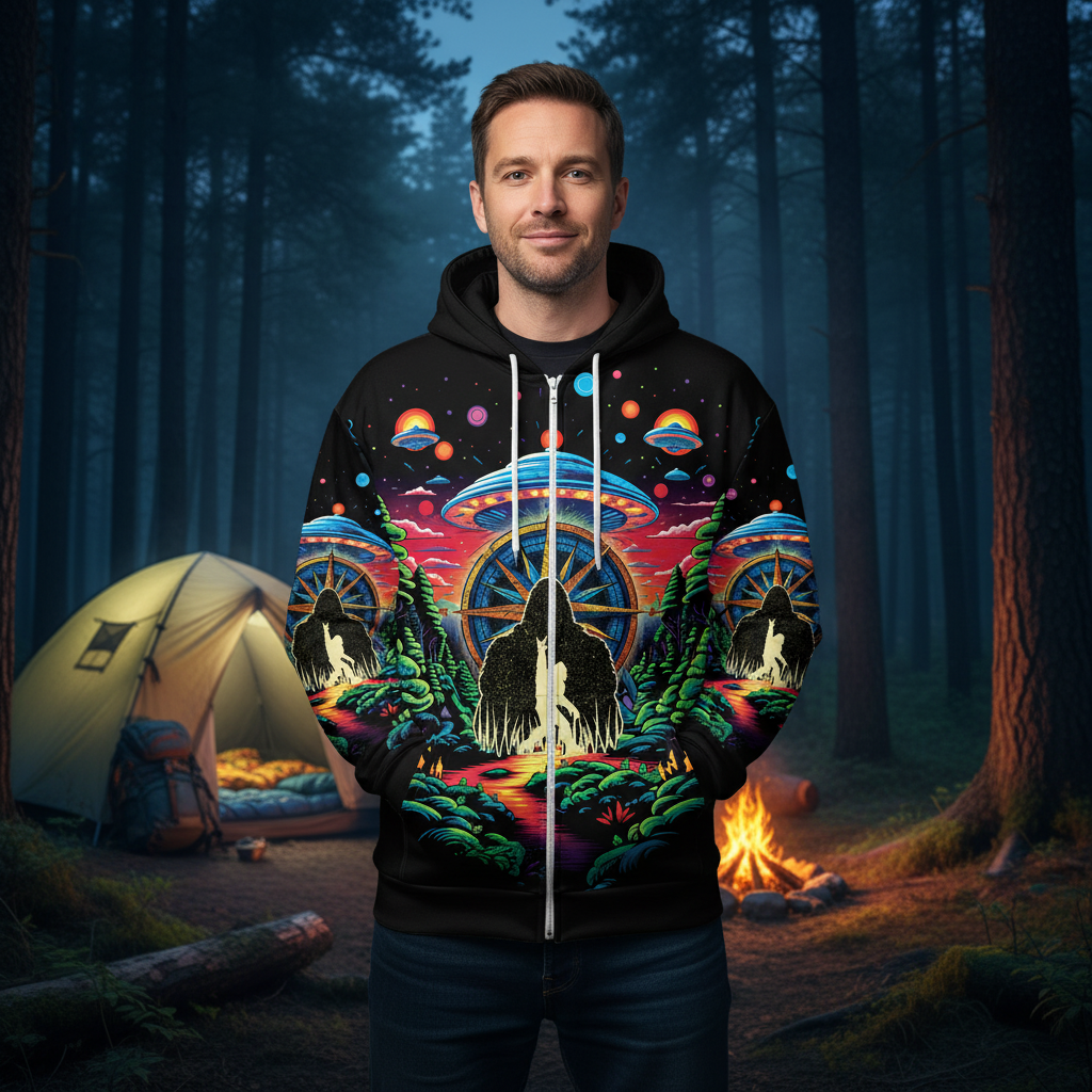 Bigfoot Mountain Adventure All Over Print Shirt