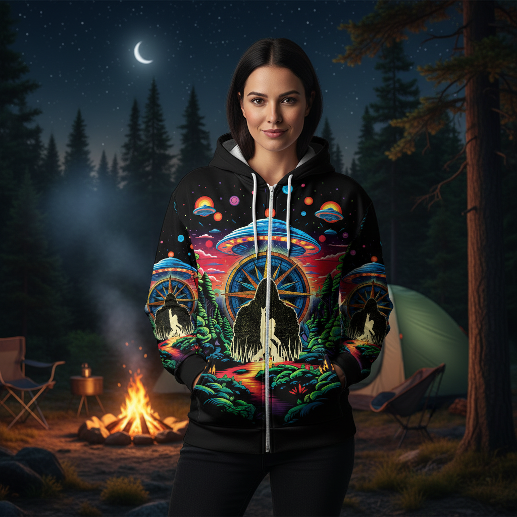 Bigfoot Mountain Adventure All Over Print Shirt