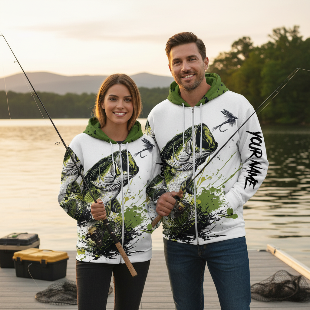 Custom Name Largemouth Bass All Over Print Shirt