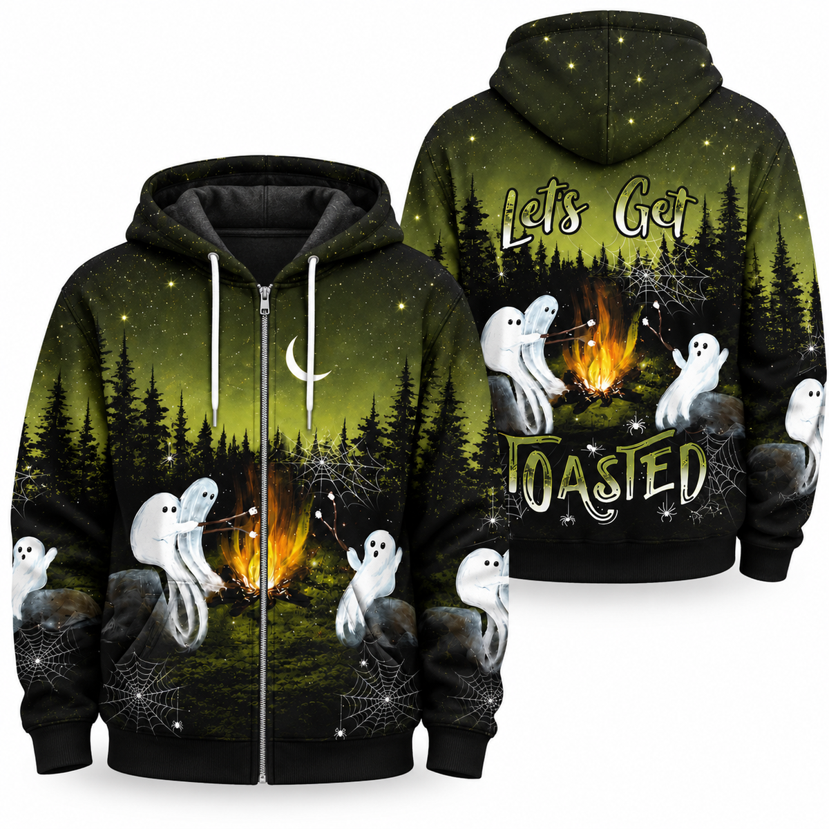 Let's Get Toasted Dark Forest All Over Print Shirt