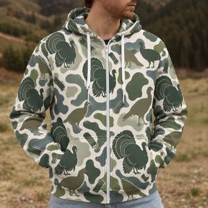 Turkey Camouflage Hunting Funny Pattern All Over Print