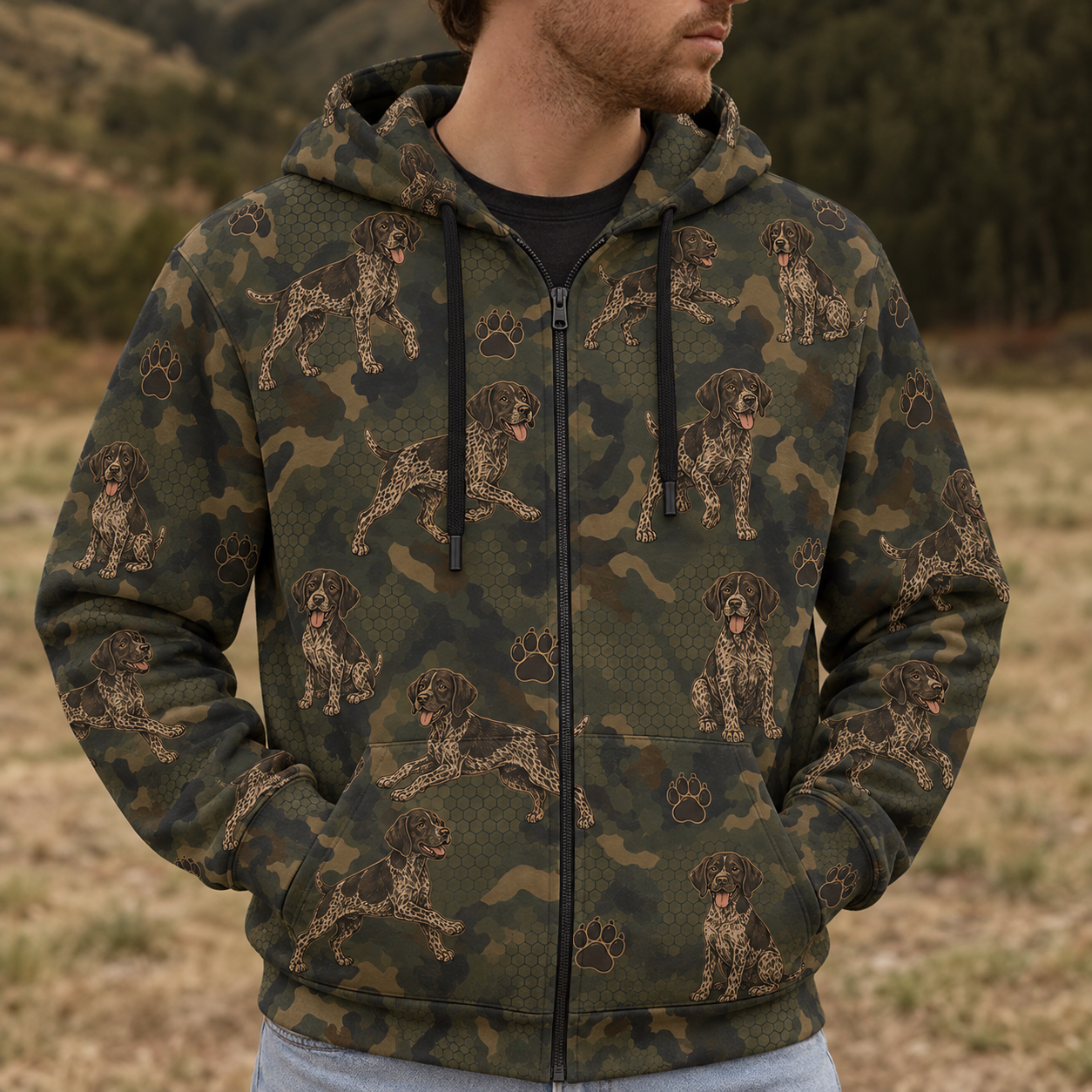 German Shorthaired Pointer Camouflage All Over Print