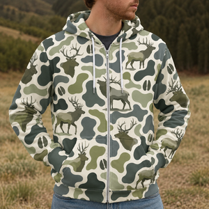 Elk Camouflage Hunting Funny Pattern All Over Print