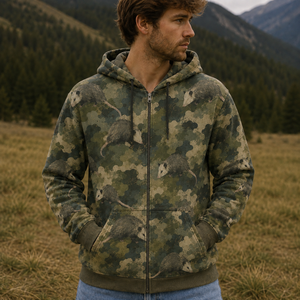 Opossum Camouflage Graphic Pattern All Over Print Shirt