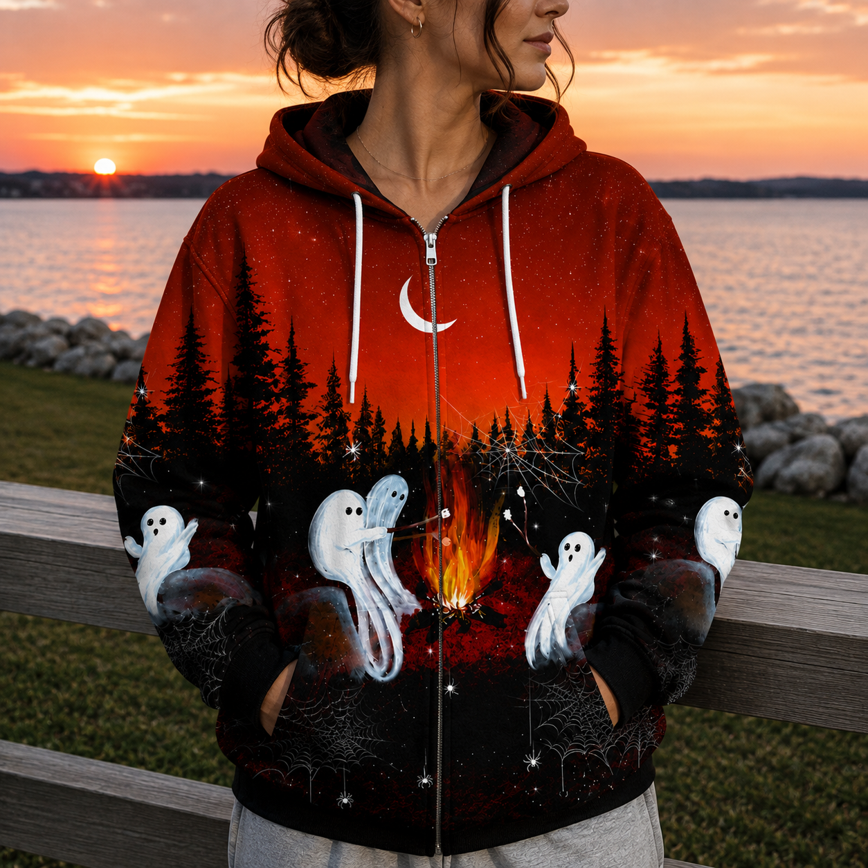 Spookin' Around the Campfire All Over Print Shirt