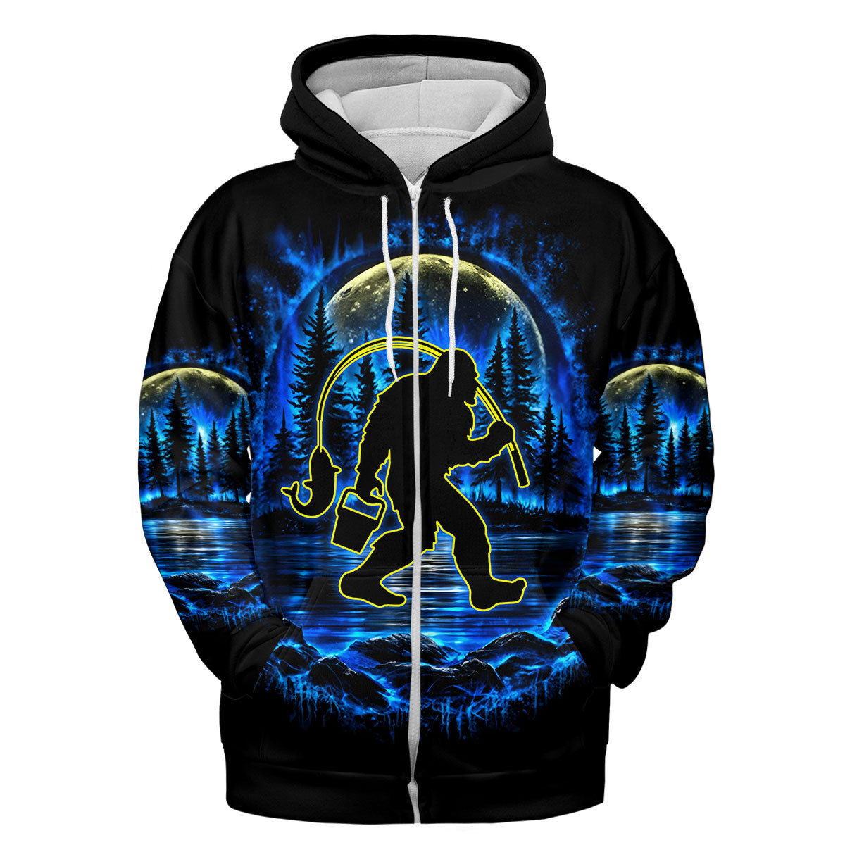 Bigfoot Fishing All Over Print Shirt