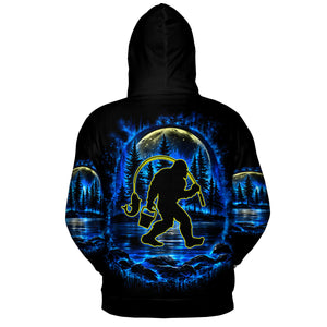 Bigfoot Fishing All Over Print Shirt