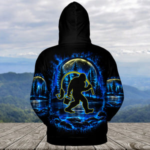 Bigfoot Fishing All Over Print Shirt