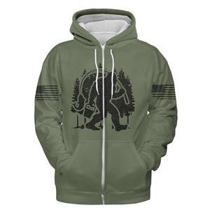 Forest Bigfoot Fishing All Over Print Shirt