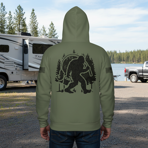 Forest Bigfoot Fishing All Over Print Shirt