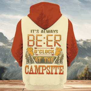 It's Always Beer O'clock At The Campsite All Over Print Shirt
