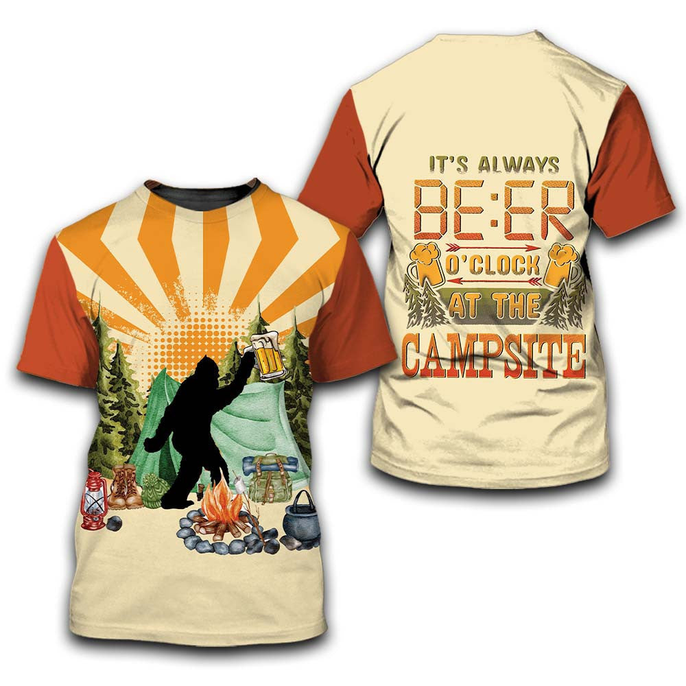 It's Always Beer O'clock At The Campsite All Over Print Shirt