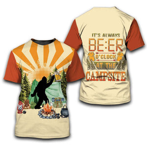 It's Always Beer O'clock At The Campsite All Over Print Shirt