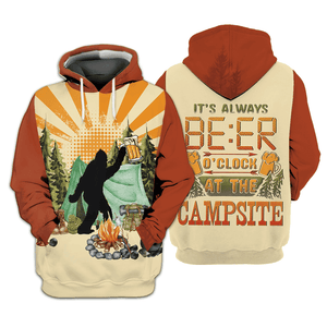 It's Always Beer O'clock At The Campsite All Over Print Shirt