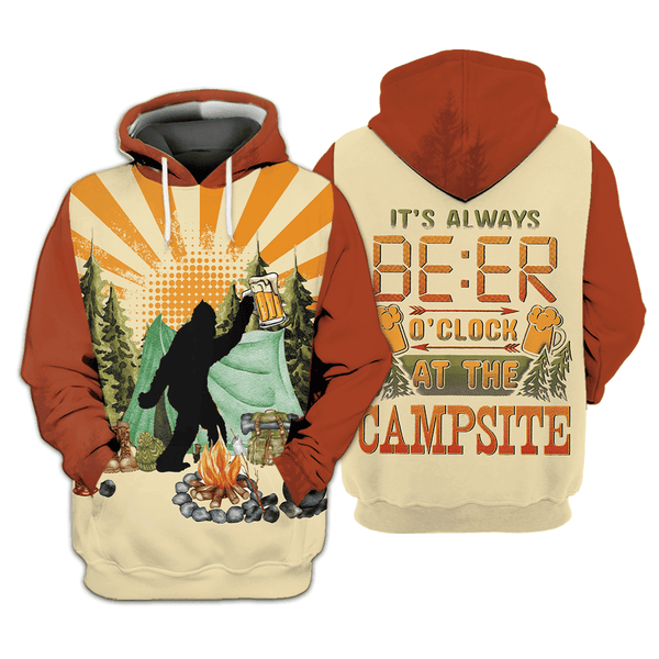 It's Always Beer O'clock At The Campsite All Over Print Shirt