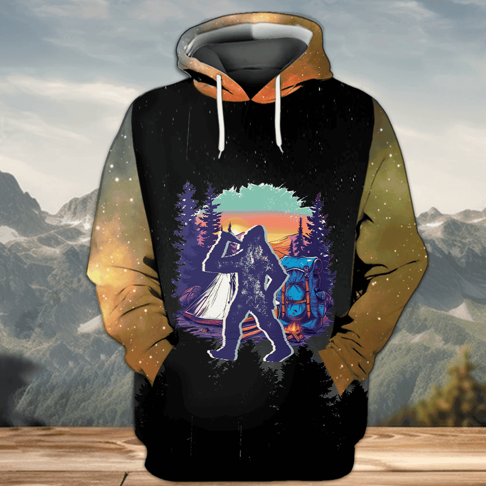 Camping God Is Great Beer Is Good and People Are Crazy All Over Print Shirt