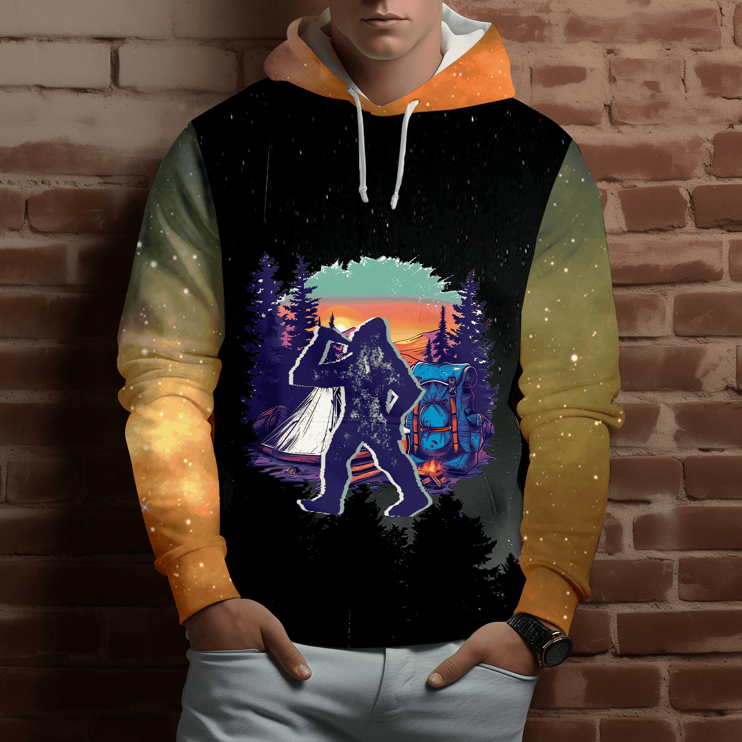 Camping God Is Great Beer Is Good and People Are Crazy All Over Print Shirt