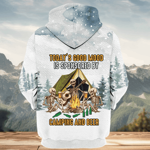 Today's Good Mood Is Sponsored By Camping and Beer All Over Print Shirt