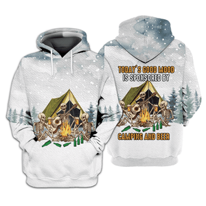 Today's Good Mood Is Sponsored By Camping and Beer All Over Print Shirt