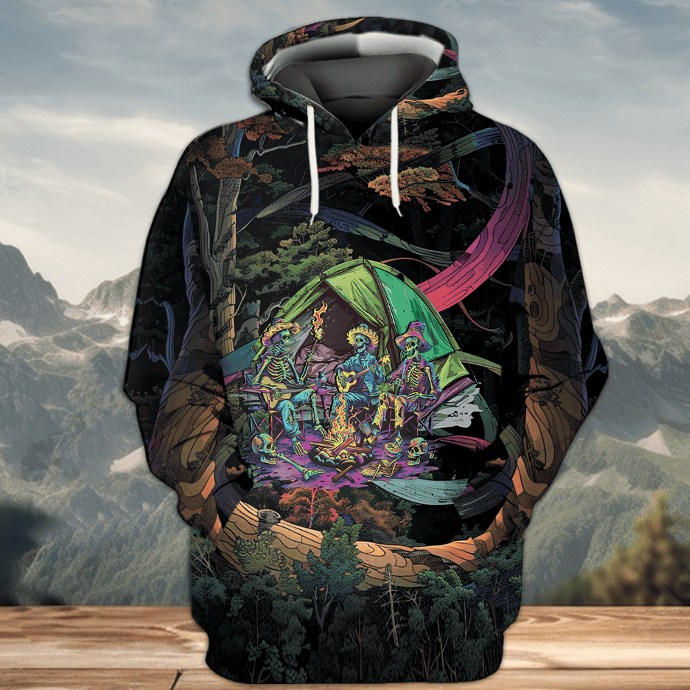 Camping Stay Trippie Little Hippie All Over Print Shirt