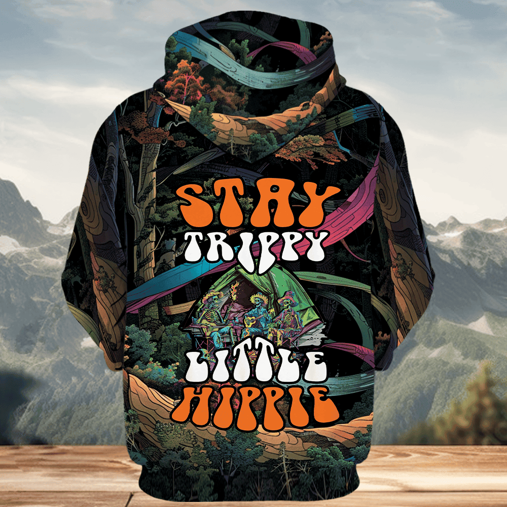 Camping Stay Trippie Little Hippie All Over Print Shirt