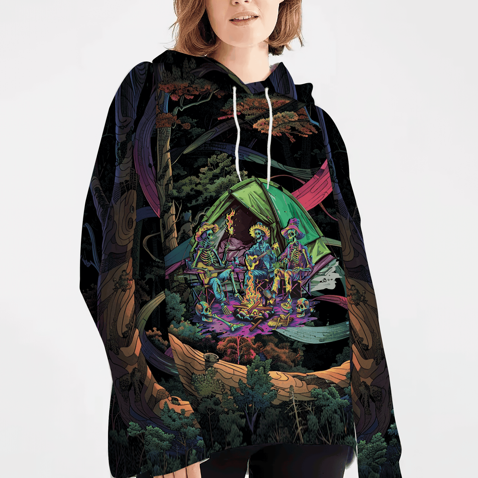 Camping Stay Trippie Little Hippie All Over Print Shirt