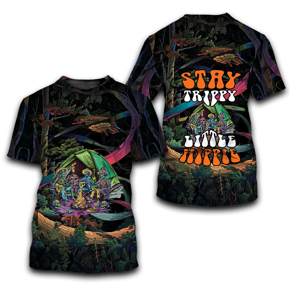 Camping Stay Trippie Little Hippie All Over Print Shirt