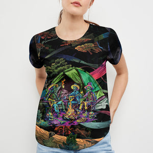 Camping Stay Trippie Little Hippie All Over Print Shirt