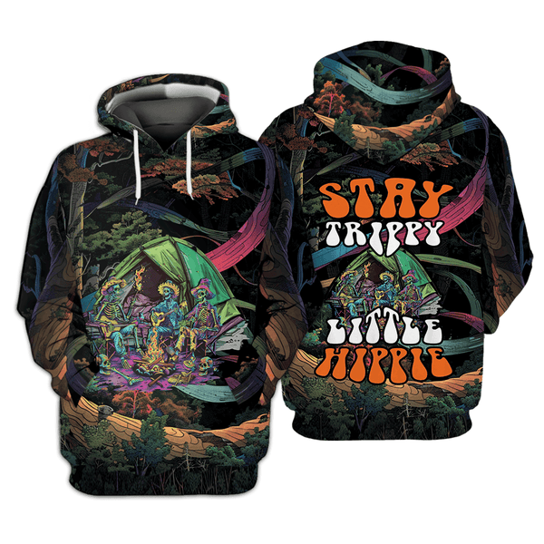 Camping Stay Trippie Little Hippie All Over Print Shirt