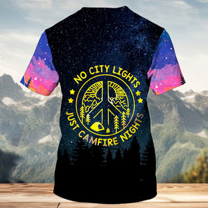 Camping No City Lights Just Campfire Nights All Over Print Shirt