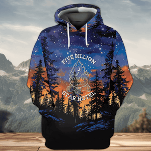 Camping Five Billion Star Hotel All Over Print Shirt
