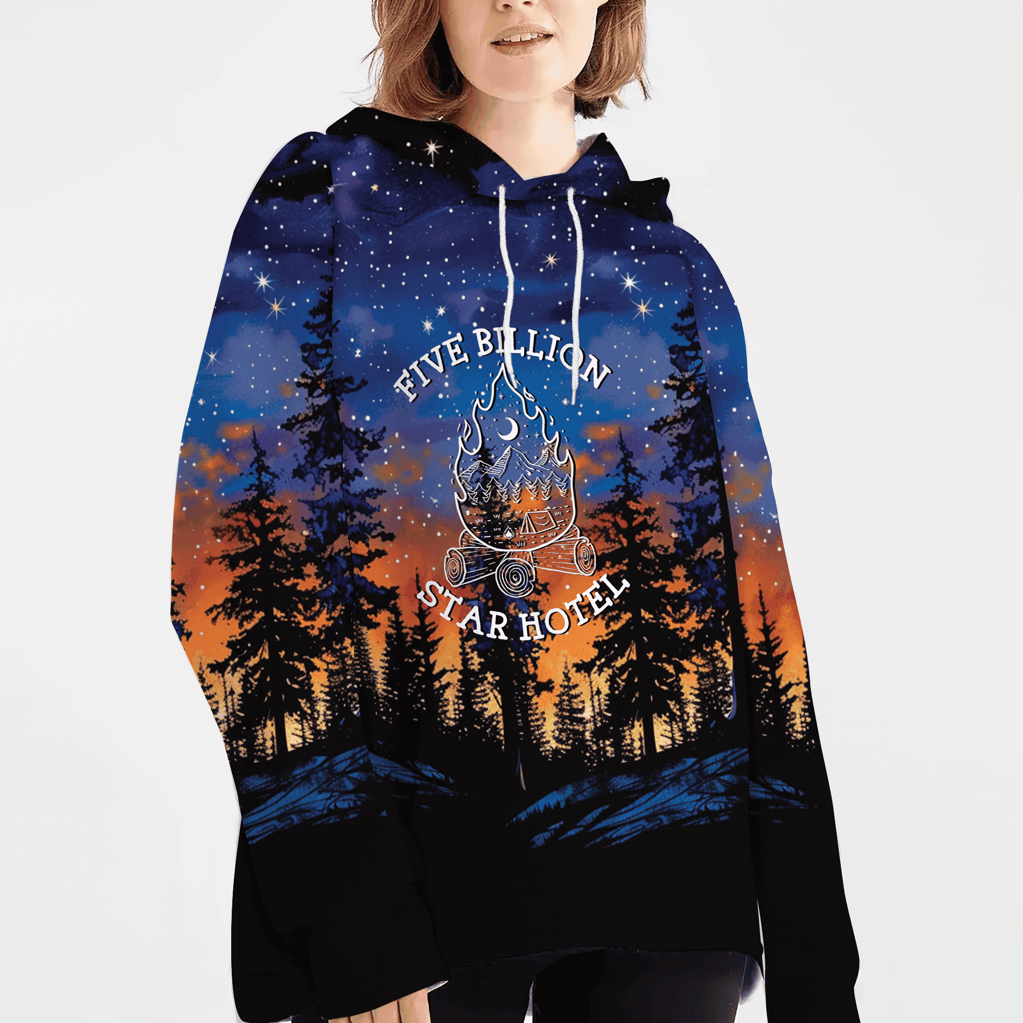 Camping Five Billion Star Hotel All Over Print Shirt