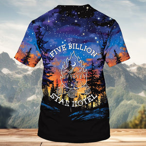 Camping Five Billion Star Hotel All Over Print Shirt