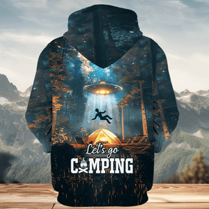 Let's Go Camping UFO All Over Print Shirt