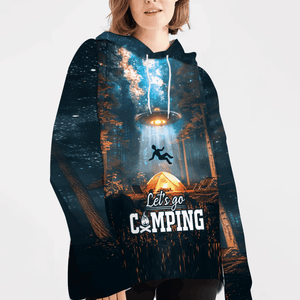 Let's Go Camping UFO All Over Print Shirt