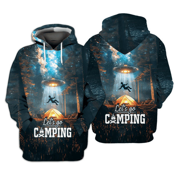 Let's Go Camping UFO All Over Print Shirt