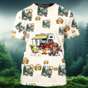 Funny Camping Crazy Friend All Over Print Shirt