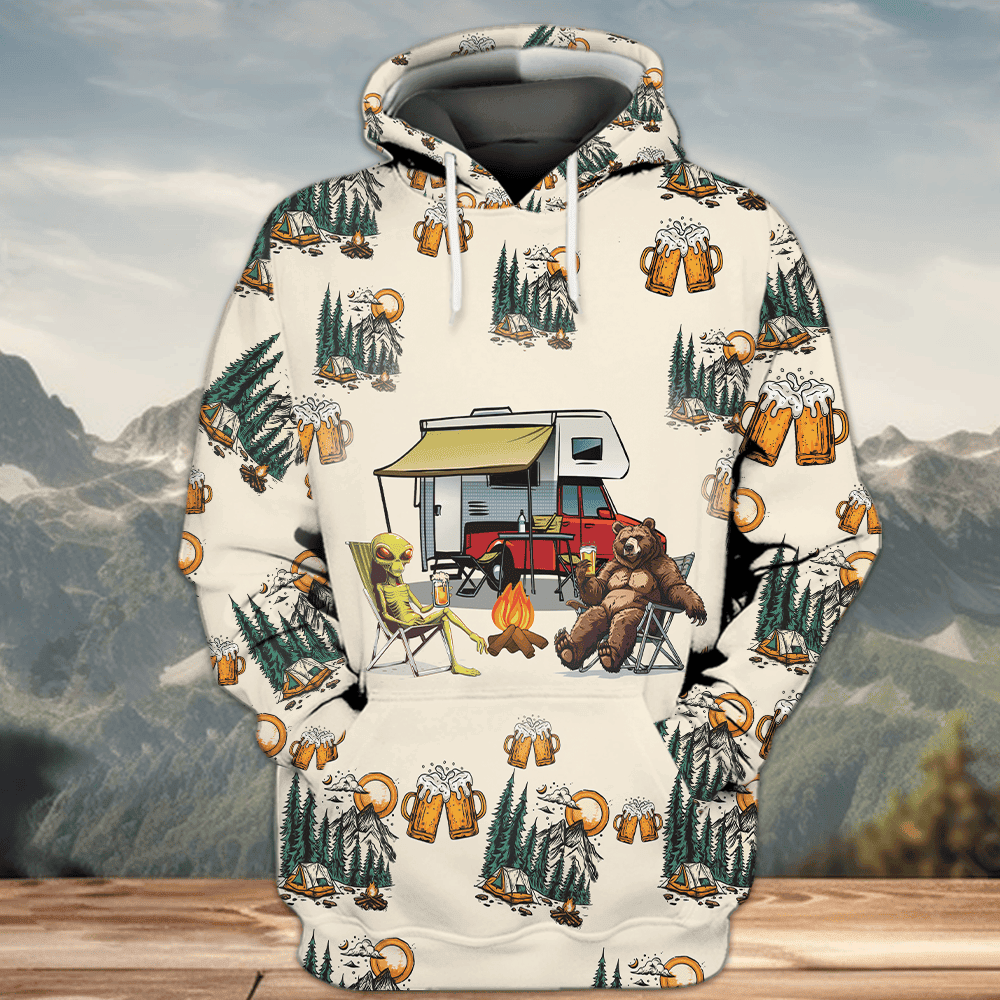 Funny Camping Crazy Friend All Over Print Shirt