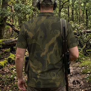 Wild Boar Hunting Men Polo Shirt