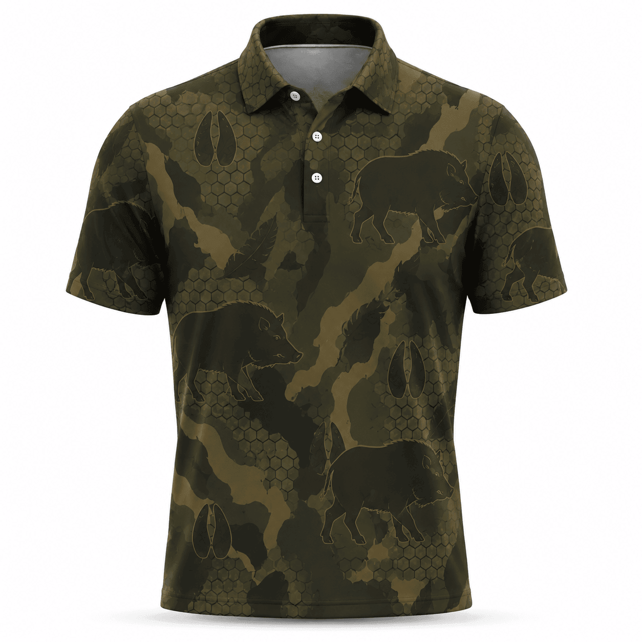 Wild Boar Hunting Men Polo Shirt