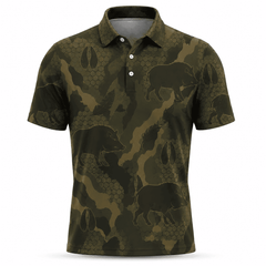 Wild Boar Hunting Men Polo Shirt