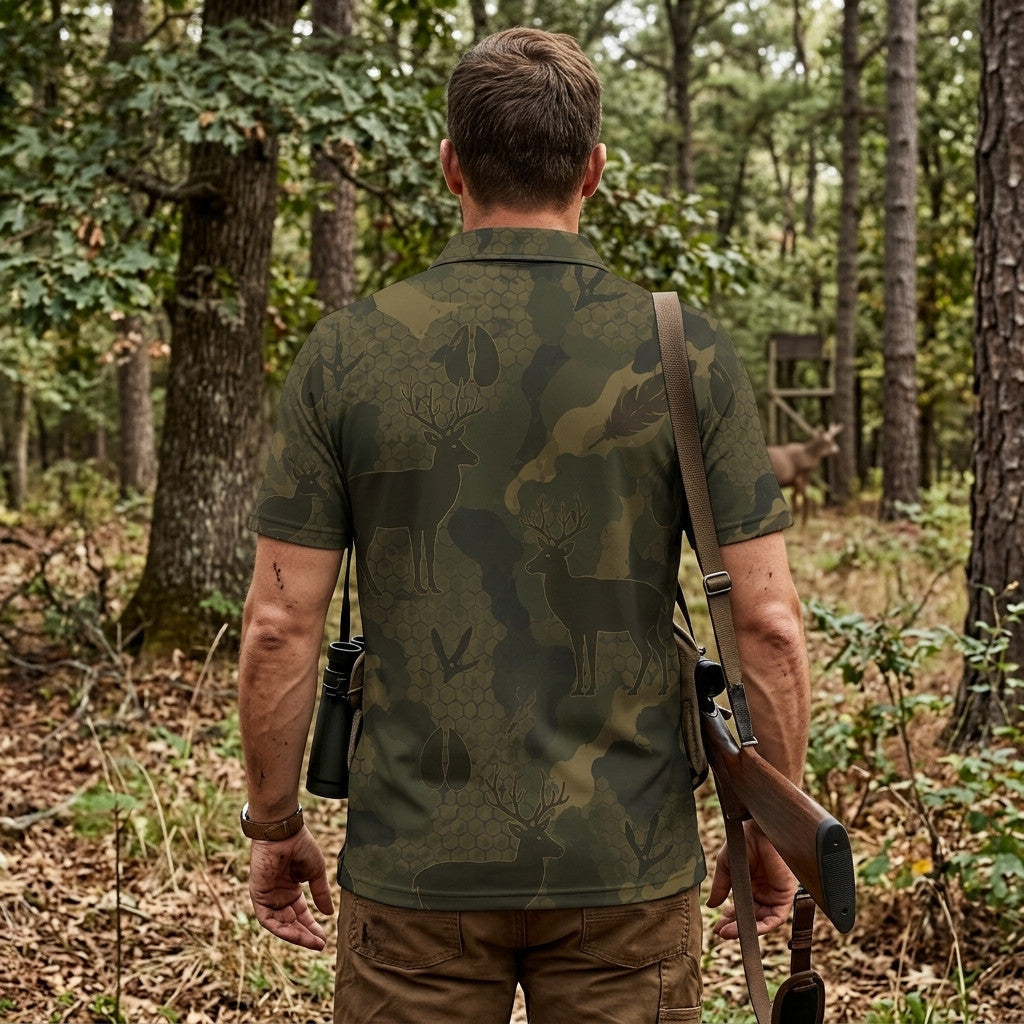 Deer Hunting Men Polo Shirt
