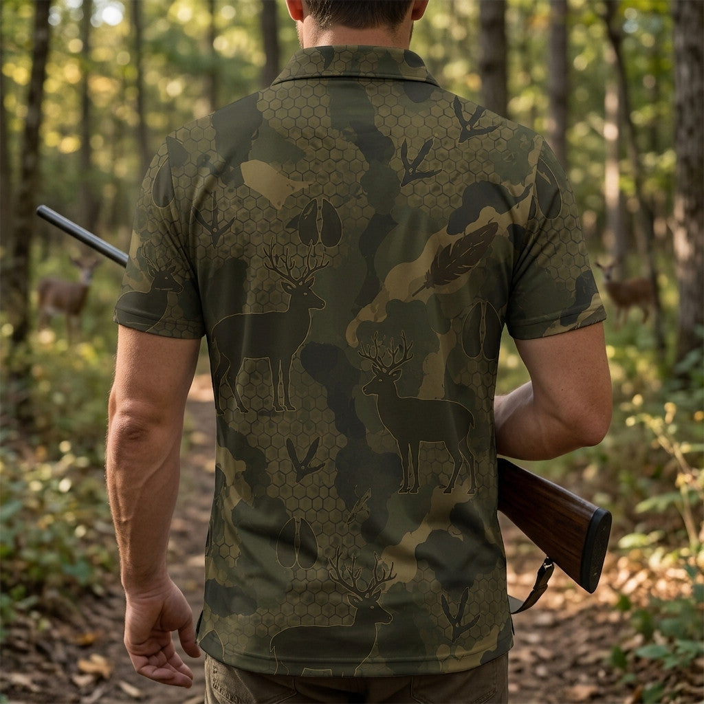Deer Hunting Men Polo Shirt